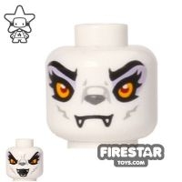 LEGO Mini Figure Heads - Wolf - Yellow Eyes - Windra
