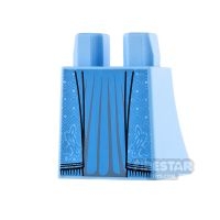 LEGO Mini Figure Legs - Curved Skirt - Bright Light Blue Robe