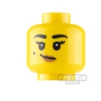 LEGO Minifigure Head Beauty Mark Grin and Surprised