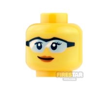 LEGO Minifigure Head Blue Goggles