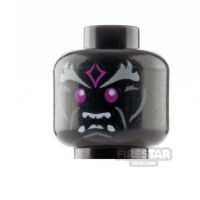LEGO Minifigure Head Bushy Eyebrows Scowl with Fangs