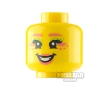 LEGO Minifigure Head Lime Eyeshadow and Smile