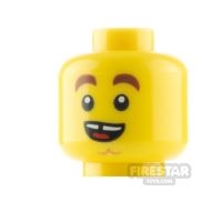 LEGO Minifigure Head Open Mouth Smile and Angry with Mask