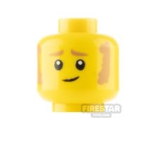 LEGO Minifigure Head Sideburns Smile and Scared Open Mouth