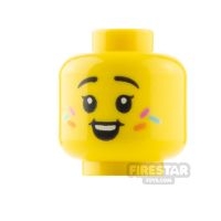 LEGO Minifigure Heads Face Paint and Smile / Open Mouth Smile