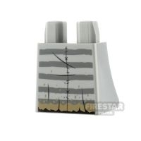 LEGO Minifigure Legs Curved Skirt Prison Stripes