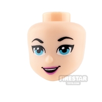LEGO Super Hero Girls Mini Figure Heads - Blue Eyes and Pink Lips