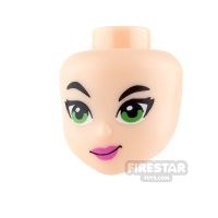 LEGO Super Hero Girls Mini Figure Heads - Green Eyes and Pink Lips