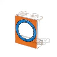 Printed Panel 1x2x2 Blue Porthole