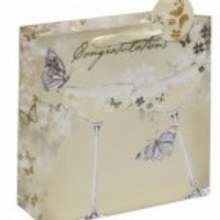 Bag - Congratulations 2 Glasses + Foil - Small - BAA965