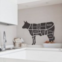 Butchers Cow Wall Sticker