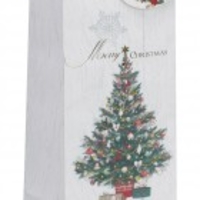Christmas Gift Bag - Christmas Tree - Bottle Bag - BAB023A