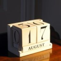 Cream Block Calendar