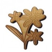 Flowers Wooden Brooch Pin