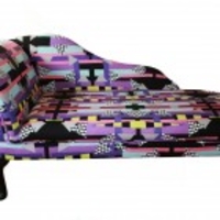 Geometric Print Chaise Longue