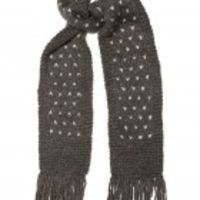 Grey Large Spotty Scarf