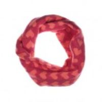 Hearts Twist Scarf – Pink/ Coral