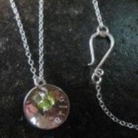Just For You - Handmade Stamped Silver Necklace with Peridot or Pearl - Words & Inspirations!