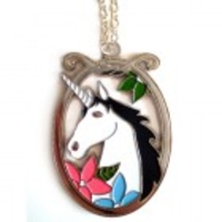 Magical Unicorn Necklace - Silver