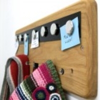 Magnetic Notice Board and Coat Rack