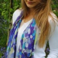 Purple petals scarf