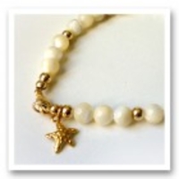 Sheherazade Mother of Pearl Bracelet with Starfish Pendant