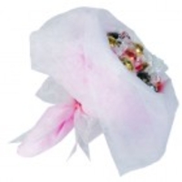 Valentines Day Chocolate Posy - Pale Pink