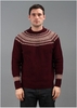 Fairisle Yoke Pullover Maroon