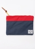 Fleece Lined Field Pouch - Navy/Red