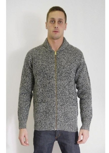 Front Zip Cardigan Grey