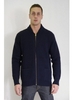 Front Zip Cardigan Navy