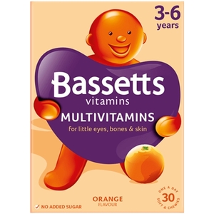 Bassetts 3-6 Years Multivitamins Orange Flavour 30s