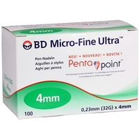 BD Micro-Fine Ultra Pen Needles 4mm 100s