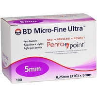 BD Micro-Fine Ultra Pen Needles 5mm 100s