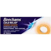 Beechams Cold Relief Orange Flavour Effervescent Tablets 16s