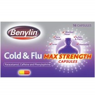 Benylin Cold & Flu Max Strength Capsules 16s
