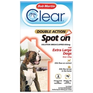 Bob Martin Clear Double Action Spot On for Extra Large Dogs 3 Pipettes
