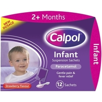 Calpol Infant Strawberry Flavoured Suspension Sachets 12x5ml