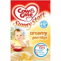 Cow & Gate Sunny Start Creamed Porridge 4-6 Months 6x125g