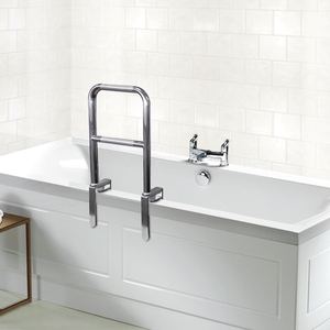 Double Level Chrome Bath Rail
