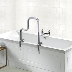 High Level Chrome Bath Rail