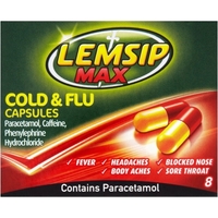 Lemsip Max Cold & Flu Capsules 8s