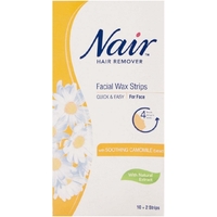 Nair Facial Wax Strips 12s