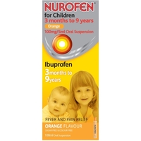 Nurofen for Children Orange Flavour Oral Suspension 100ml