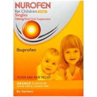 Nurofen for Children Orange Singles Sachets 8s