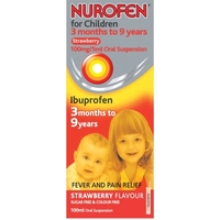 Nurofen for Children Strawberry Flavour Oral Suspension 100ml