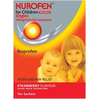 Nurofen for Children Strawberry Singles Sachets 16s
