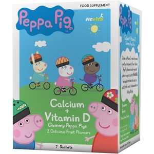 Peppa Pig Calcium + Vitamin D Gummy Peppa Pigs - 7 Sachets