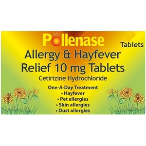 Pollenase Allergy & Hayfever Relief 10mg Tablets 14s