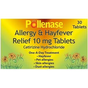 Pollenase Allergy & Hayfever Relief 10mg Tablets 30s